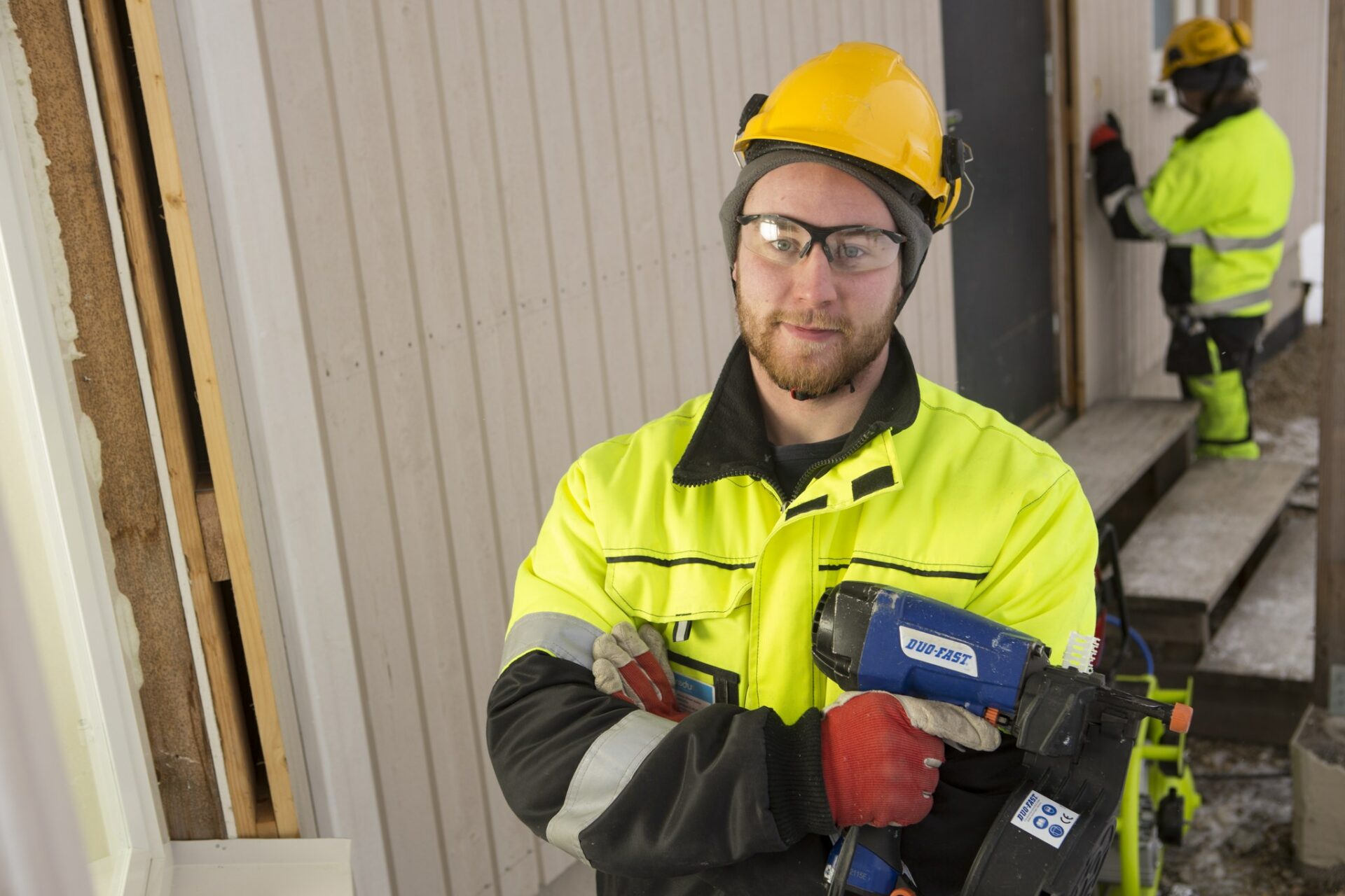 Tredun talonrakentajaopiskelija
