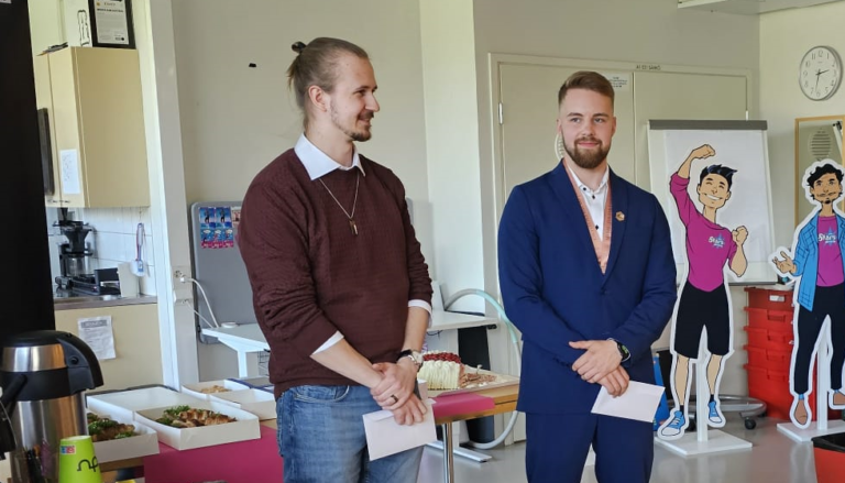 Kuvassa kilpailijat Daniel Kytönen sekä Viljami Turve.